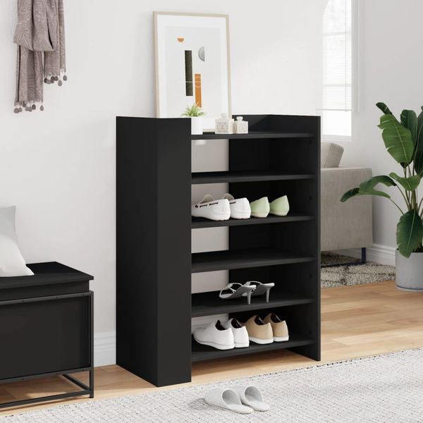 vidaXL Schuhschrank Schwarz 74,5x37,5x100 cm Holzwerkstoff 848431