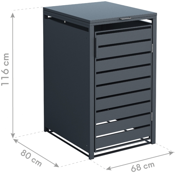 Westmann Metall Mülltonnenbox Kubus | 240 L | Bild 5
