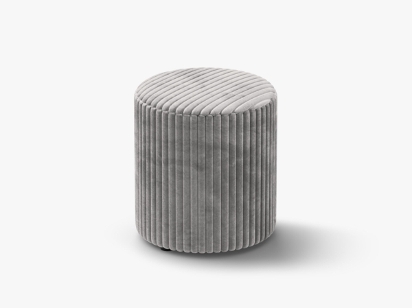 Micadoni Pouf Dia 40cm Kord Tilia Hellgrau