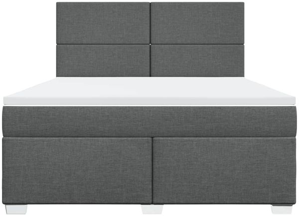 vidaXL Boxspringbett mit Matratze Dunkelgrau 180x200 cm Stoff 3292861 Bild 6