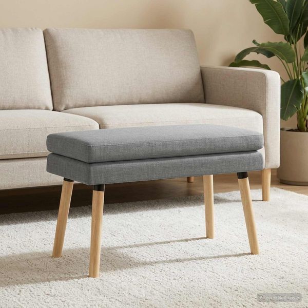 vidaXL Doppellagige Bank Hellgrau 80 x 40 x 47 cm Stoff 42038431