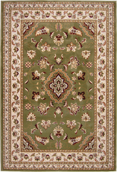 Kadima Design Traditioneller Teppich in Trendfarben "Glazert". Farbe: Grün, 80x150 cm