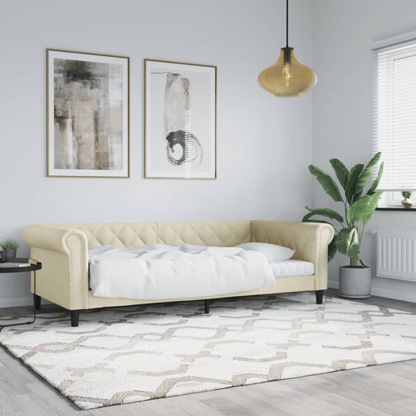vidaXL Tagesbett Creme 80x200 cm Kunstleder 354224