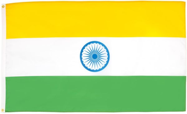 AZ FLAG - Flagge Indien - 90x60 cm - Indische Fahne 60x90 Cm Feiner Polyester - Flaggen