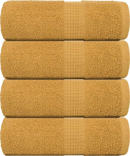 vidaXL Gästetücher FROGN 4 Stk. Gold 30x50 cm 360 g/m² 136804