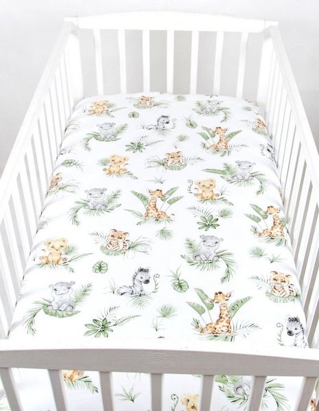 BabyLux Spannbettlaken SPANNBETTLAKEN 70x140 Spannbetttuch Baumwolle Kinder Baby Babybett, 124. Africa_Tiere