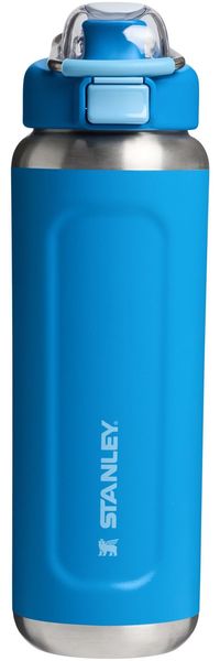 Stanley 1913 Wellspring Bottle 0.7L - Kühlt 12 Stunden - 40 Stunden Eisgekühlt - BPA Frei Recycelter Edelstah Flasche - Auslaufsicher - Spülmaschinenfest - Azure