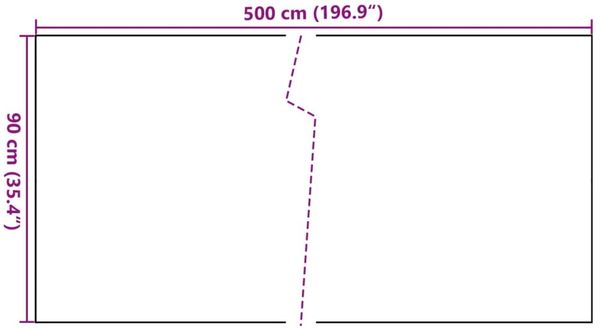 vidaXL Balkon-Sichtschutz Hellbraun 500x90 cm Poly Rattan 156272 Bild 8