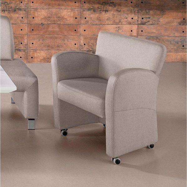 exxpo - sofa fashion Sessel Intenso, Loungesessel, modern, wahlweise in Leder oder Textil, hohe Bodenfreiheit, frei im Raum stellbar, hoher Sitzkomfort