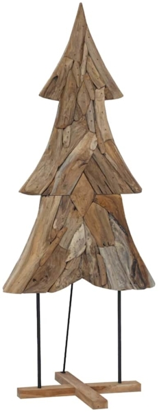 vidaXL Weihnachtsbaum mit Ständer Braun 180 cm Massivholz Teak 42017933