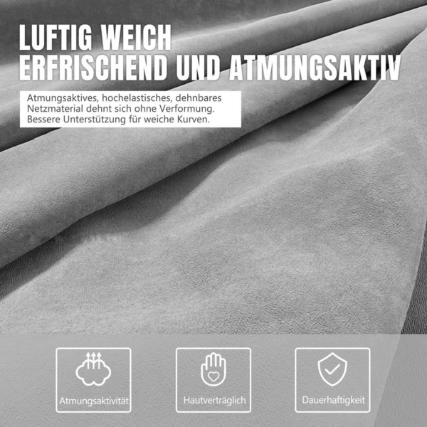 Dowinx Gaming-Stuhl Taschenfederkissen mit Kopfstützenmassage, ergonomisches Design, mit Fußstütze, Grau Bild 3