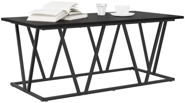 vidaXL Couchtisch Schwarze Eiche 100 x 50 x 40 cm Sperrholz und Metall 869708 Bild 2