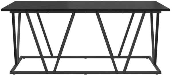 vidaXL Couchtisch Schwarze Eiche 100 x 50 x 40 cm Sperrholz und Metall 869708 Bild 4