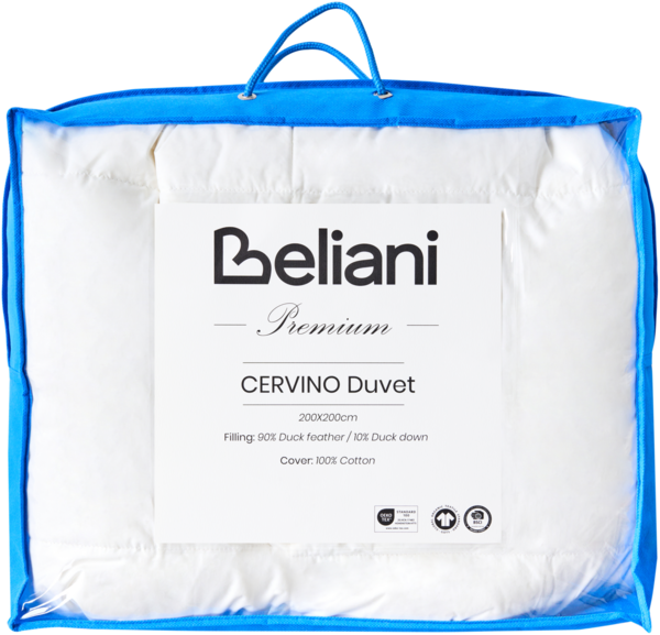 Leicht warme Bettdecke CERVINO Entenfedern und Daunen 200 x 200 cm Bild 5