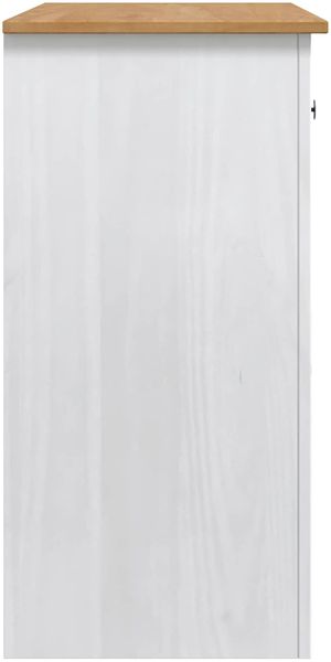 VidaXL Mikrowellen-Sideboard PANAMA Weiß und Honigwachs Massiv-Kiefer 42033389 Bild 6