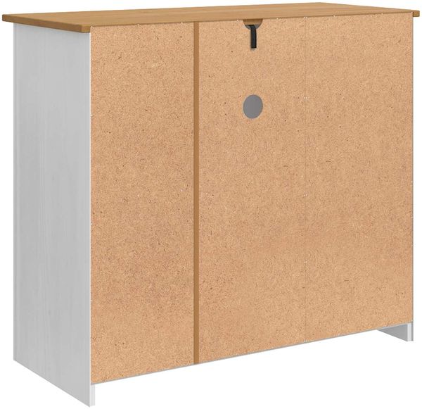 VidaXL Mikrowellen-Sideboard PANAMA Weiß und Honigwachs Massiv-Kiefer 42033389 Bild 7