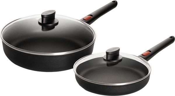 WOLL MADE IN GERMANY Pfannen-Set Eco Lite QXR, Aluminium (Set, 4-tlg), Abnehmbarer Stiel, Antihaftbeschichtet