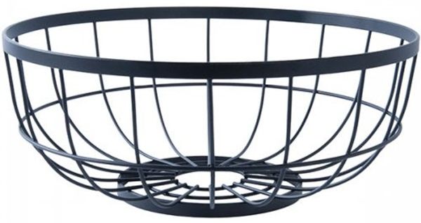 Present Time Obstkorb Open Grid Schwarz PT3018BK