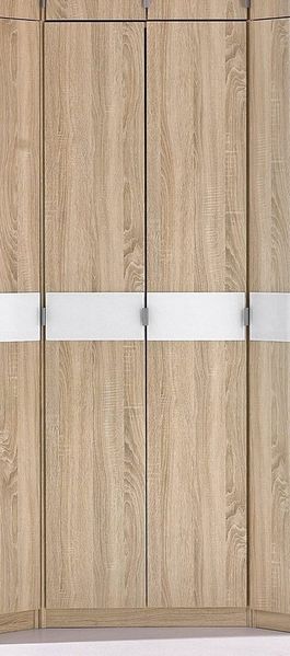 priess Eckkleiderschrank Kleiderschrank Schrank Garderobe Wäscheschrank Madrid voll ausgestattet, viel Stauraum, MADE IN GERMANY