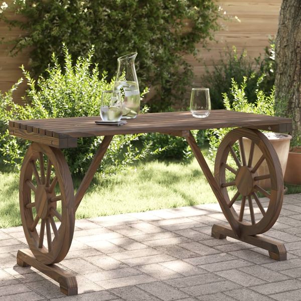 vidaXL Gartentisch 115x55x65 cm Massivholz Tanne 365114