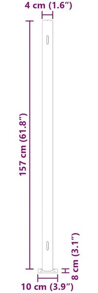 vidaXL Seitenmarkise Ausziehbar 600x160 cm Braun 313380 Bild 11