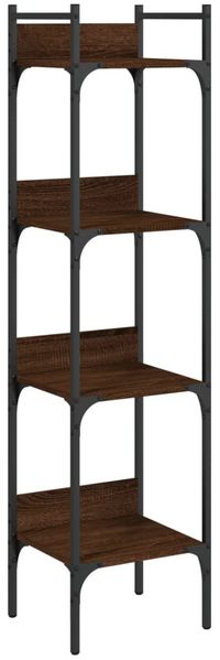Bücherregal | Standregal 4 Böden Braun Eichen-Optik 35x30x138,5 cm