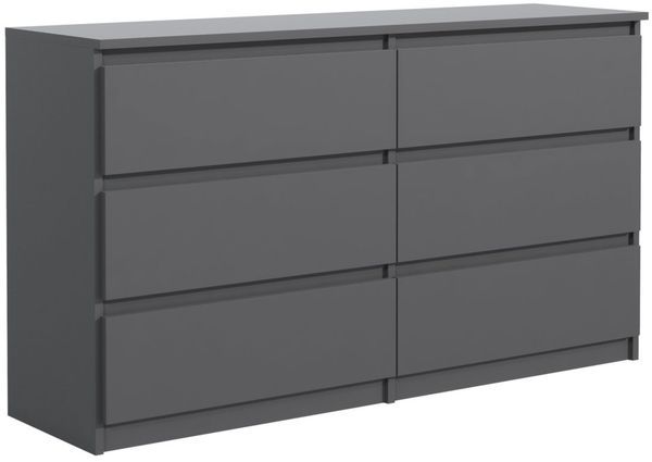 MAGOWA Schubkastenkommode Kommode 140cm - moderne Kommode mit 6 Schubladen für viel Stauraum, Breite 140 cm - Tiefe 39 cm - Höhe 79 cm