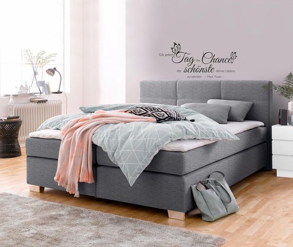 Jockenhöfer Gruppe Boxspringbett Evita, inkl. Topper und Kissen, erhältlich in 140 & 180cm Breite