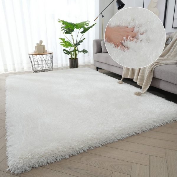 Guido Maria Kretschmer Home&Living Hochflor-Teppich Micro exclusiv Teppich, sehr hoher Flor, weich durch Mikrofaser, rechteckig, Höhe: 78 mm, sehr weich, flauschig, uni, Wohnzimmer, Schlafzimmer, Kinderzimmer Bild 5