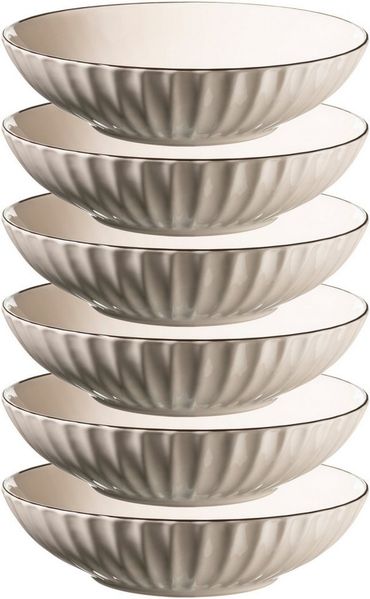 MÄSER Suppenteller OSITA, Teller Set, Steinzeug, (6 St)