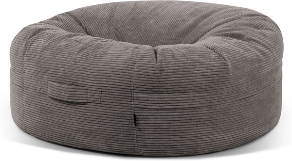 Sitzsack ‘Roll 135‘, Bezugstoff - Waves, 100% Polyester, Drak Grey, 50x135x135 cm.