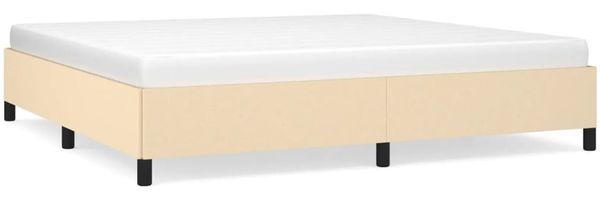Doppelbett, Bettgestell Modernen ohne Matratze Creme 200x200 cm Stoff d2039e