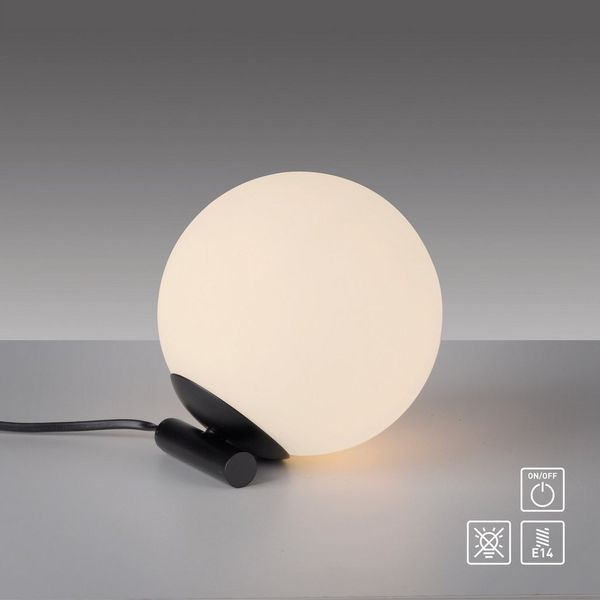 OTTO home Tischleuchte Nellin, ohne Leuchtmittel, Tischleuchte mit großer Glaskugel, amberfarben oder opal matt weiß