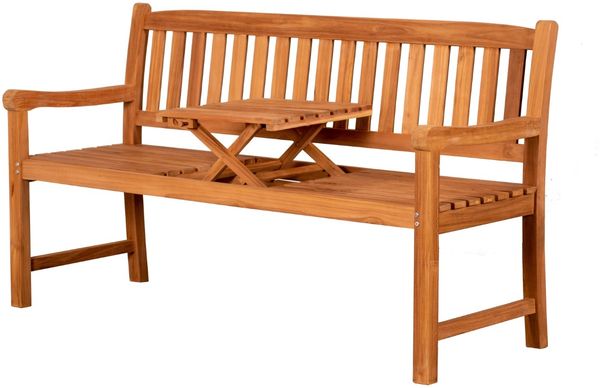 deVries Teakholz Gartenbank Woodie Trend Butler - 160 cm