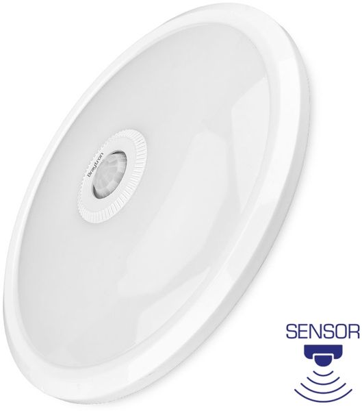 LED 15W Deckenleuchte mit Bewegungsmelder Sensor Deckenlicht Rund Ø28,5 cm IP20