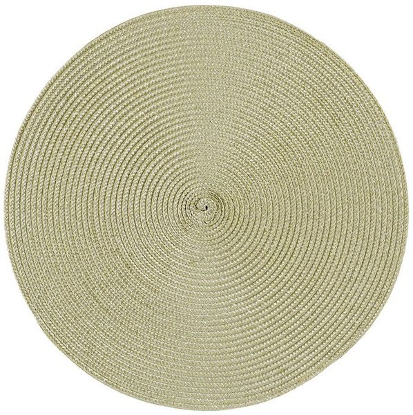 Haus und Deko Platzset Platzset rund ca. 35 cm Ø abwaschbar Bast Optik Tischset Platzdeckche, (1-St)