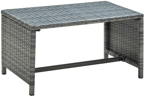 vidaXL Couchtisch Anthrazit 70x40x38 cm Poly Rattan 46394