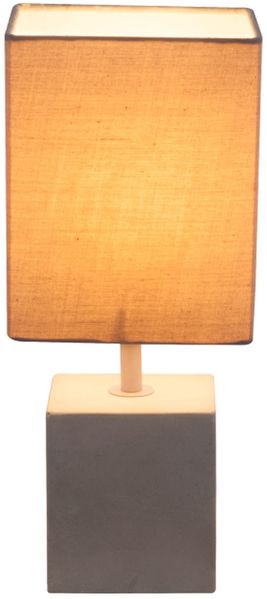 Tischleuchte, Textil, grau, H 30 cm