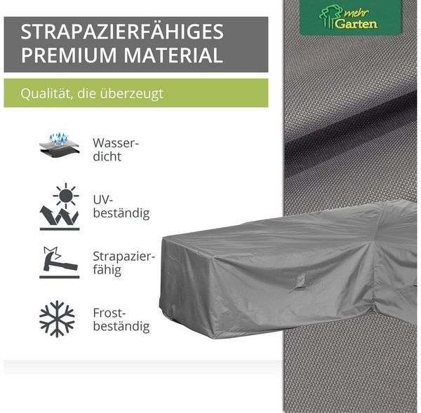 mehr Garten Gartenmöbel-Schutzhülle Premium, Premium Abdeckung für Eck-Loungegruppe, Ottomane Links: 237(B)x175(T)x Bild 3