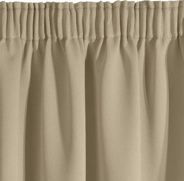 Eurofirany Verdunkelungsvorhang PARISA Blackout Vorhang Einfarbig Musterlos Ösen Kräuselband, Kräuselband, minimalistisches, einfarbiges Design – zeitlos und elegant