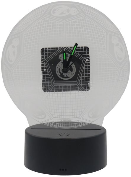 Real Madrid LED Tischuhr Fußball Design mit RGB Beleuchtung
