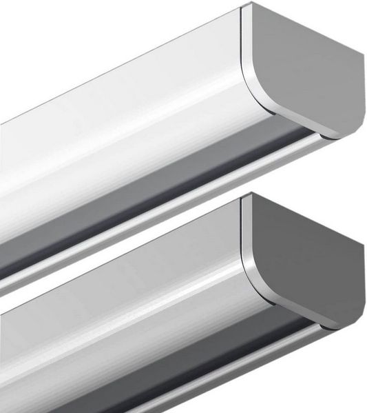 Garduna Gardinenschiene halbrunde Schleuderschiene, 1-läufig, Aluminium