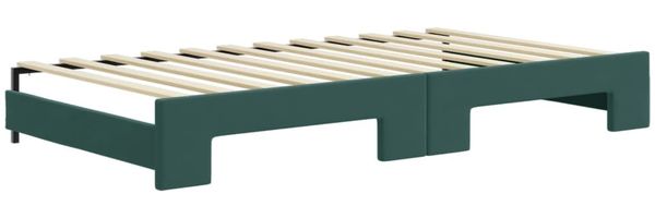 vidaXL Tagesbett Ausziehbar mit Schubladen Dunkelgrün 100x200 cm Samt 3196986 Bild 8