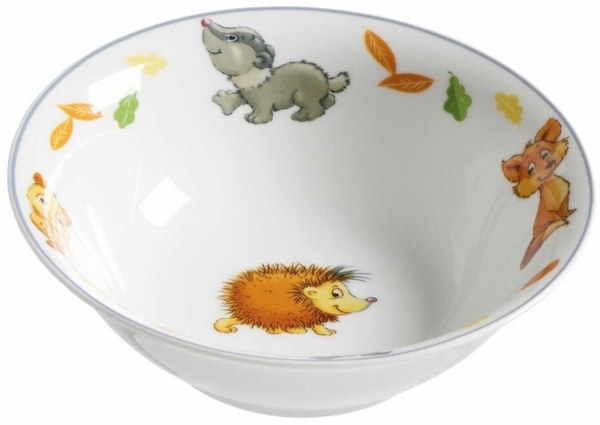 Ritzenhoff & Breker Müslischale Waldtiere, Müsli Schale, Schüssel, Desserschale, Porzellan, Bunt, 422436