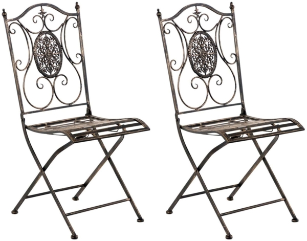 CLP 2er Set Gartenstühle Sibell,bronze