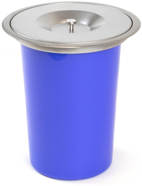 emuca Einbauabfall-Recyclingbehälter Rycycle für Einbau in die Arbeitsplatte, 1 Recyclingbehälter 7 Liter, Edelstahl und Kunststoff