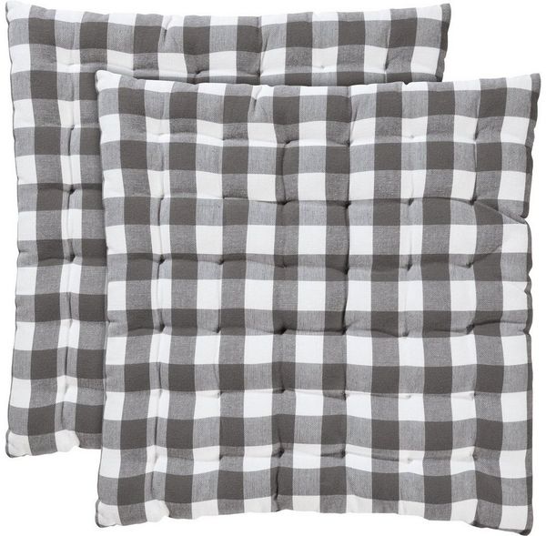 REDBEST Stuhlkissen Stuhlkissen "Nashville" 2er-Pack, Karo/Landhaus
