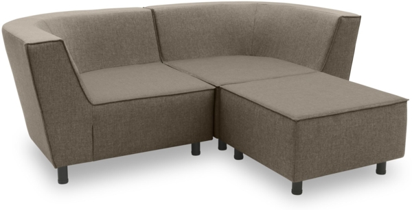 Gartenlounge Set 2 Brandie 206x77x176 mit Outdoorbezug in braun