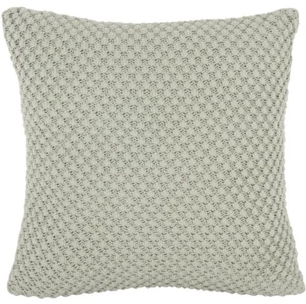 Present Time Kissen Mini Popcorn Knitted Cotton Grayed Jade (45x45 cm) PT4031GR