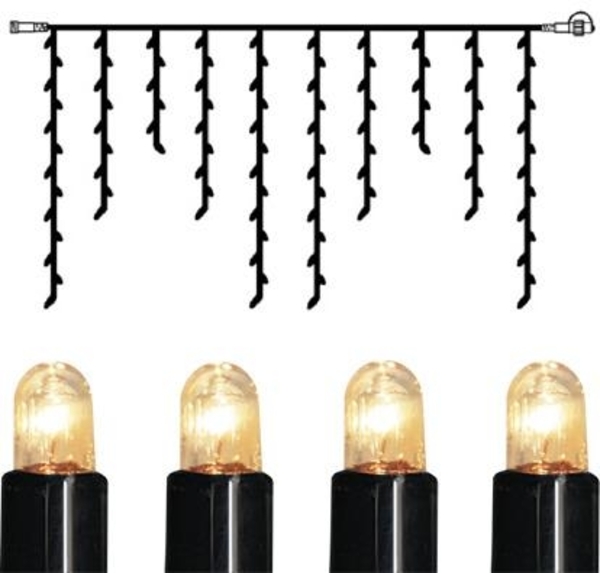 System Expo Eisregen-Lichterkette 2x1m 100 Leuchtmittel warmweiß, IP44